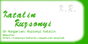 katalin ruzsonyi business card